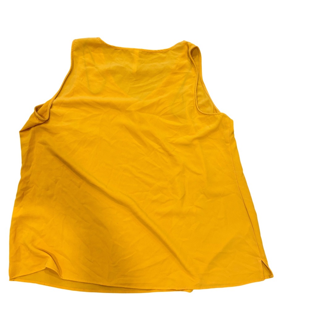 Yellow Beaded V-Neck Tank Blouse Womens‎ 2X Sleeveless Dressy Plus Size - Picture 2 of 5